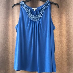 DANA BUCHMAN  Beautiful beaded 💙💙blue tank top